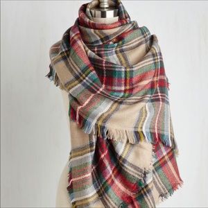 like new, Plaid Modcloth Blanket Scarf